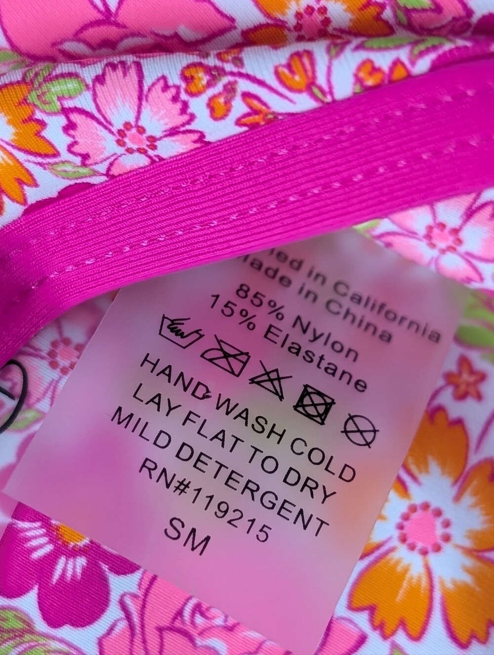 NWT Beach Bunny Ella Floral Bikini Set Pink Bandeau Heart Hardware Small - Picture 10 of 10